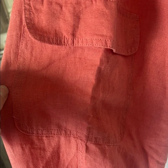 Nicole Miller Red Cargo Pants Relaxed Fit - Picture 3 of 4